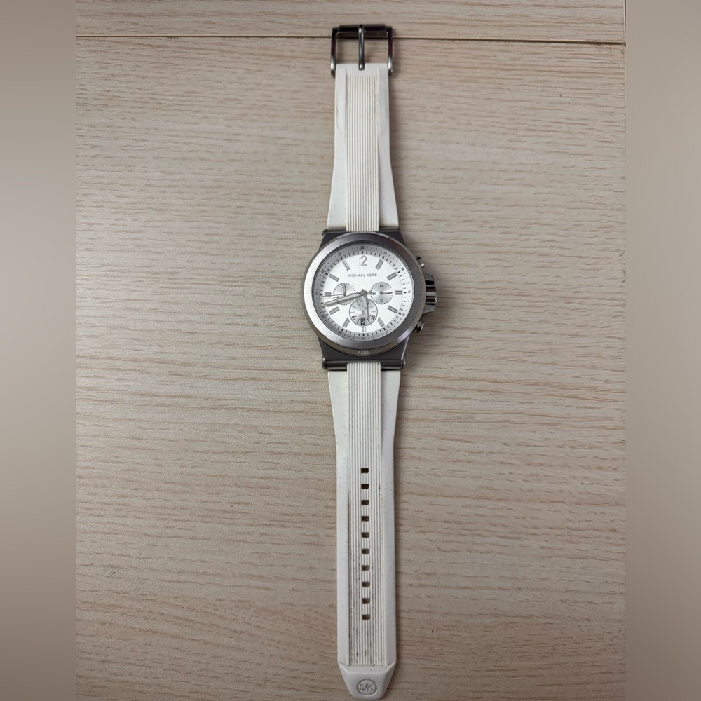 Michael Kors watch with white band MK-8380